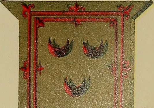 An illustration from America heraldica : a compilation of coats of arms, crests and mottoes of prominent American families settled in this country before 1800, 1887, leaf 106