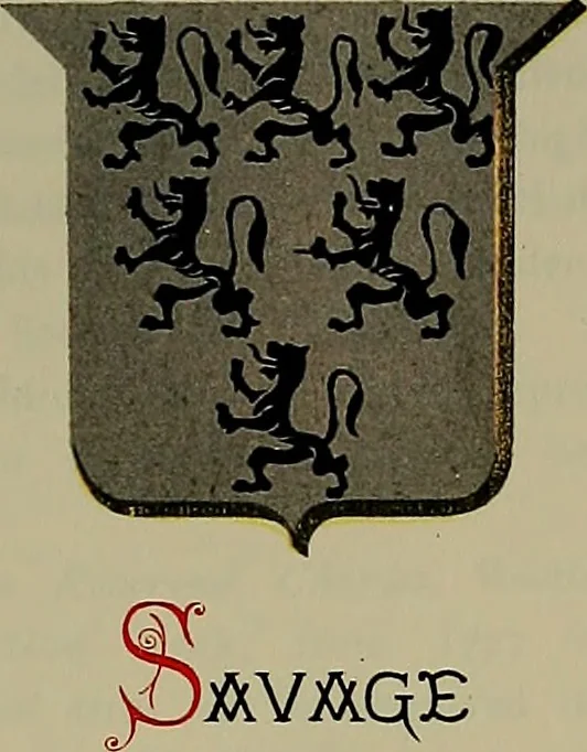 An illustration from America heraldica : a compilation of coats of arms, crests and mottoes of prominent American families settled in this country before 1800, 1887, leaf 114