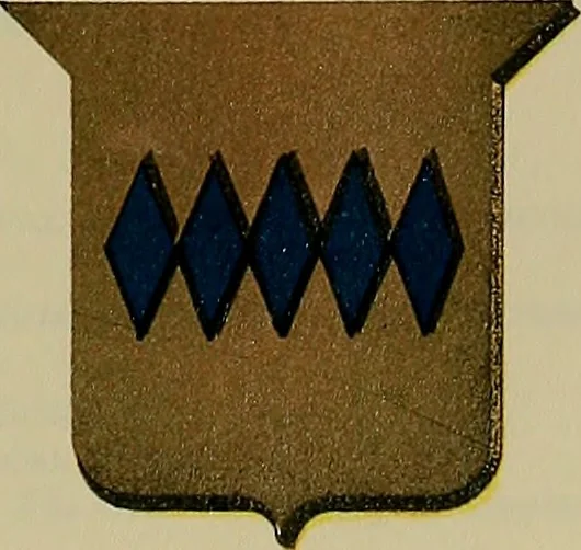 An illustration from America heraldica : a compilation of coats of arms, crests and mottoes of prominent American families settled in this country before 1800, 1887, leaf 114