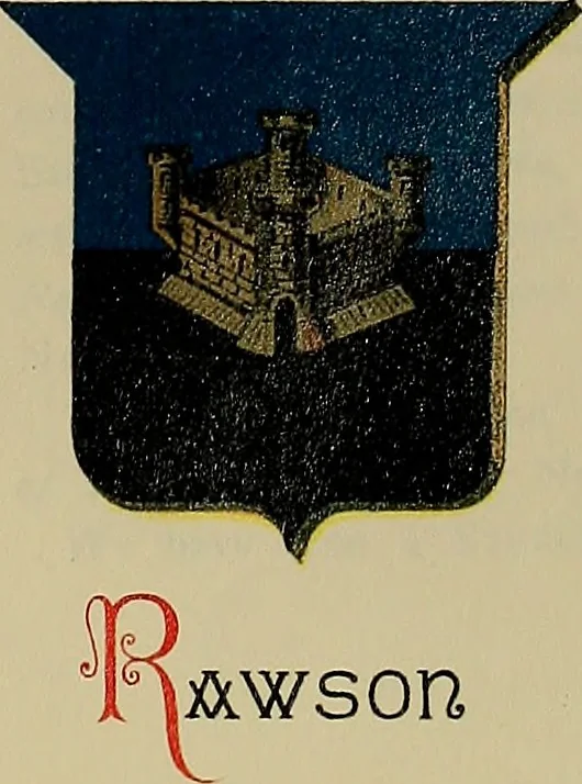 An illustration from America heraldica : a compilation of coats of arms, crests and mottoes of prominent American families settled in this country before 1800, 1887, leaf 114