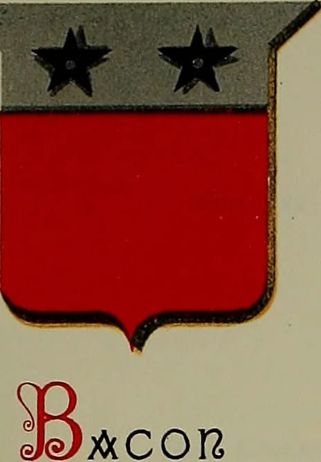 An illustration from America heraldica : a compilation of coats of arms, crests and mottoes of prominent American families settled in this country before 1800, 1887, leaf 122