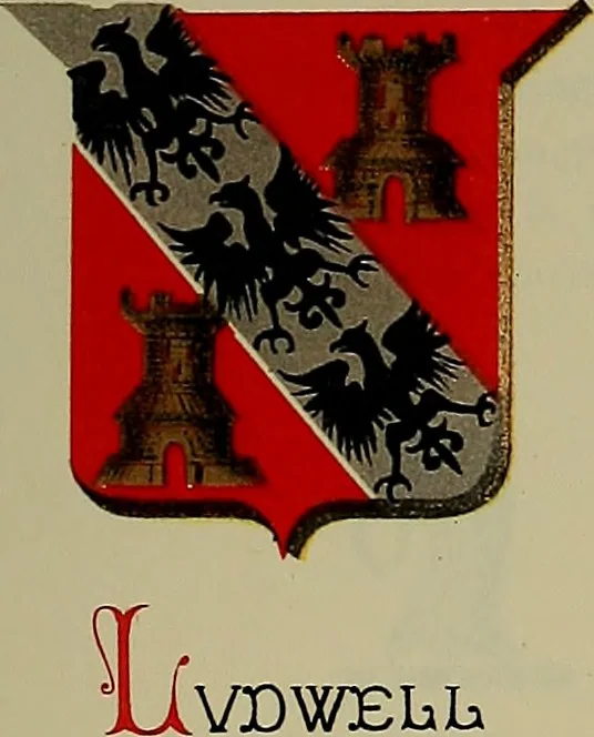 An illustration from America heraldica : a compilation of coats of arms, crests and mottoes of prominent American families settled in this country before 1800, 1887, leaf 122