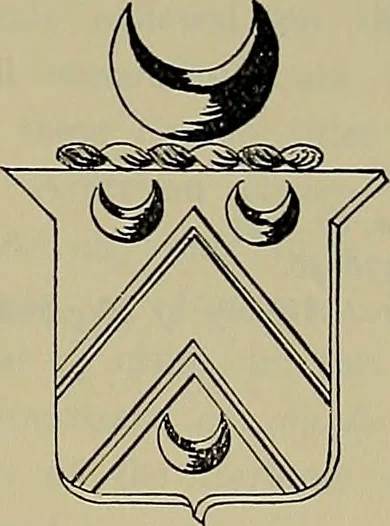 An illustration from America heraldica : a compilation of coats of arms, crests and mottoes of prominent American families settled in this country before 1800, 1887, leaf 126
