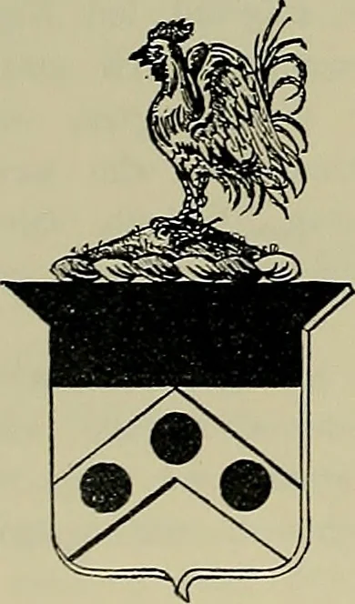 An illustration from America heraldica : a compilation of coats of arms, crests and mottoes of prominent American families settled in this country before 1800, 1887, leaf 151