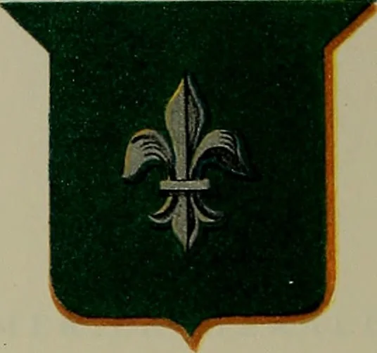 An illustration from America heraldica : a compilation of coats of arms, crests and mottoes of prominent American families settled in this country before 1800, 1887, leaf 155