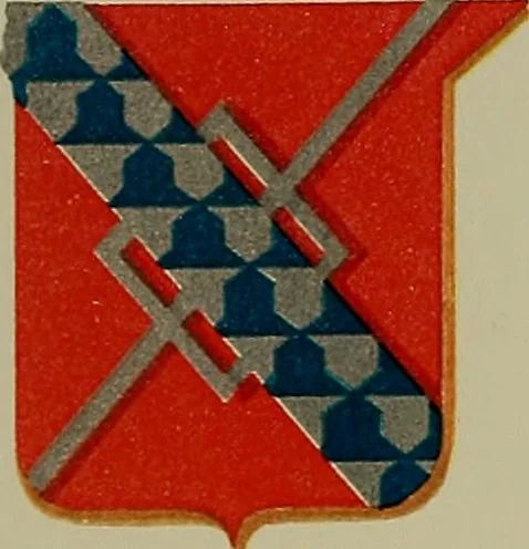 An illustration from America heraldica : a compilation of coats of arms, crests and mottoes of prominent American families settled in this country before 1800, 1887, leaf 155