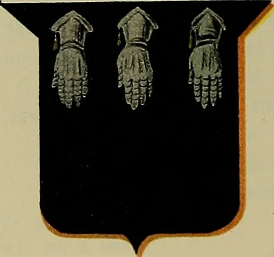 An illustration from America heraldica : a compilation of coats of arms, crests and mottoes of prominent American families settled in this country before 1800, 1887, leaf 155