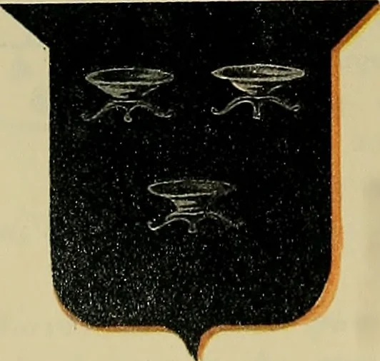 An illustration from America heraldica : a compilation of coats of arms, crests and mottoes of prominent American families settled in this country before 1800, 1887, leaf 155