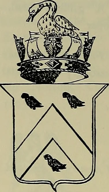An illustration from America heraldica : a compilation of coats of arms, crests and mottoes of prominent American families settled in this country before 1800, 1887, leaf 161