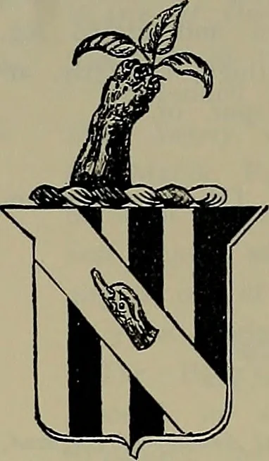 An illustration from America heraldica : a compilation of coats of arms, crests and mottoes of prominent American families settled in this country before 1800, 1887, leaf 162
