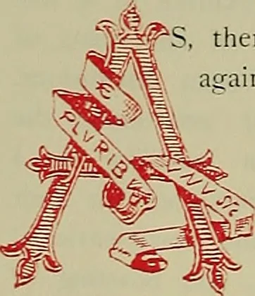 An illustration from America heraldica : a compilation of coats of arms, crests and mottoes of prominent American families settled in this country before 1800, 1887, leaf 17