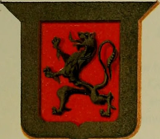 An illustration from America heraldica : a compilation of coats of arms, crests and mottoes of prominent American families settled in this country before 1800, 1887, leaf 170