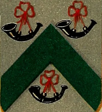 An illustration from America heraldica : a compilation of coats of arms, crests and mottoes of prominent American families settled in this country before 1800, 1887, leaf 170