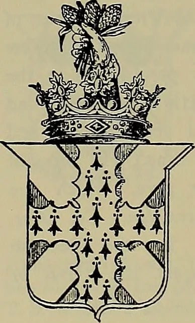 An illustration from America heraldica : a compilation of coats of arms, crests and mottoes of prominent American families settled in this country before 1800, 1887, leaf 172