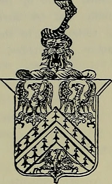 An illustration from America heraldica : a compilation of coats of arms, crests and mottoes of prominent American families settled in this country before 1800, 1887, leaf 193