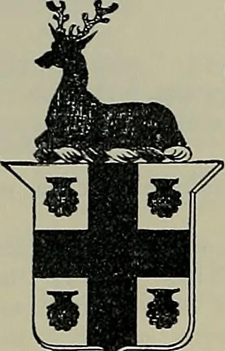 An illustration from America heraldica : a compilation of coats of arms, crests and mottoes of prominent American families settled in this country before 1800, 1887, leaf 207