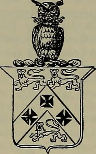 An illustration from America heraldica : a compilation of coats of arms, crests and mottoes of prominent American families settled in this country before 1800, 1887, leaf 210
