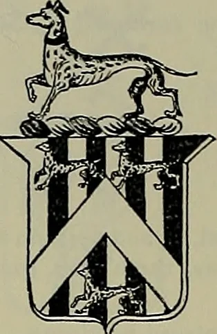 An illustration from America heraldica : a compilation of coats of arms, crests and mottoes of prominent American families settled in this country before 1800, 1887, leaf 211