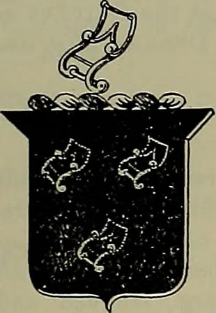 An illustration from America heraldica : a compilation of coats of arms, crests and mottoes of prominent American families settled in this country before 1800, 1887, leaf 218