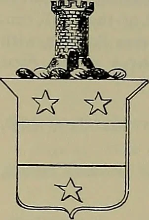 An illustration from America heraldica : a compilation of coats of arms, crests and mottoes of prominent American families settled in this country before 1800, 1887, leaf 220