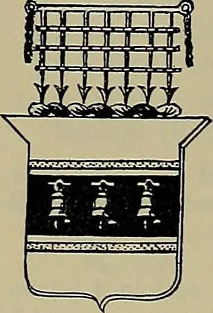 An illustration from America heraldica : a compilation of coats of arms, crests and mottoes of prominent American families settled in this country before 1800, 1887, leaf 220