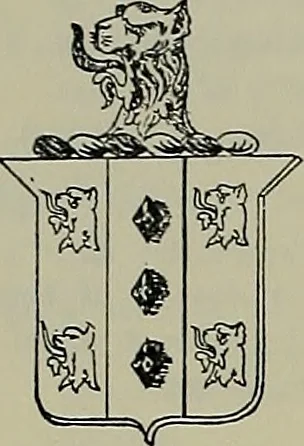 An illustration from America heraldica : a compilation of coats of arms, crests and mottoes of prominent American families settled in this country before 1800, 1887, leaf 221