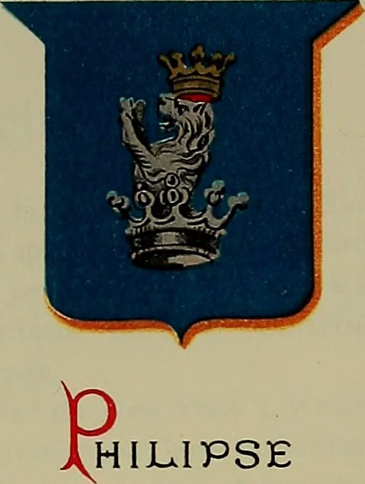 An illustration from America heraldica : a compilation of coats of arms, crests and mottoes of prominent American families settled in this country before 1800, 1887, leaf 24