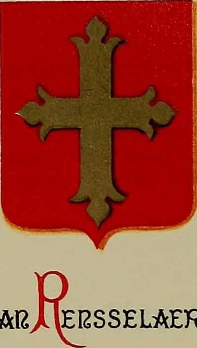 An illustration from America heraldica : a compilation of coats of arms, crests and mottoes of prominent American families settled in this country before 1800, 1887, leaf 24