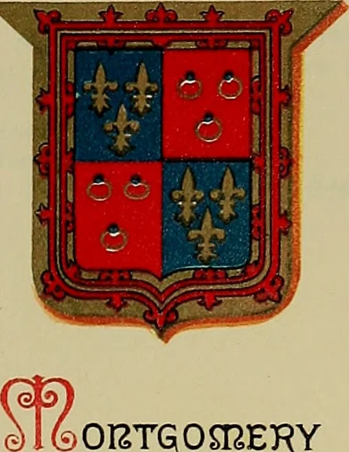 An illustration from America heraldica : a compilation of coats of arms, crests and mottoes of prominent American families settled in this country before 1800, 1887, leaf 24
