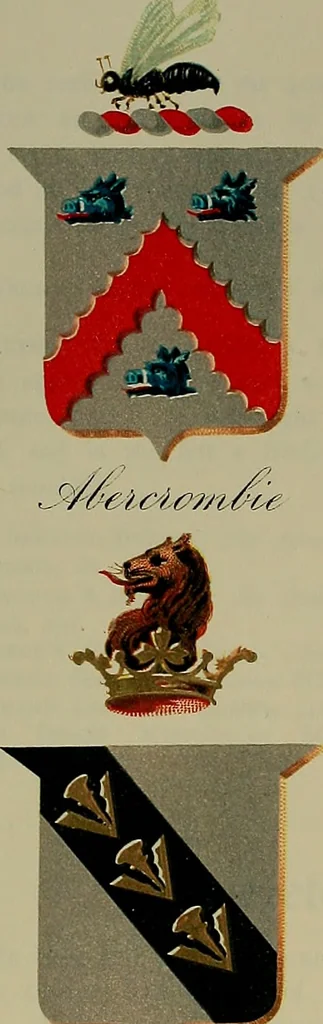 An illustration from America heraldica : a compilation of coats of arms, crests and mottoes of prominent American families settled in this country before 1800, 1887, leaf 264