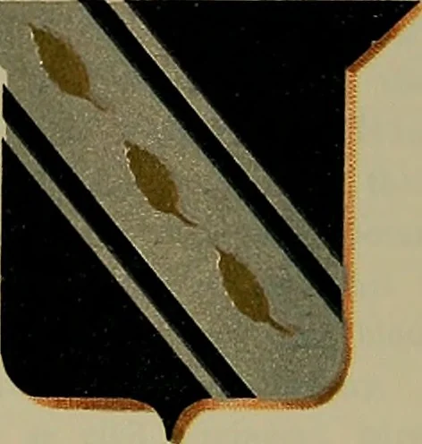 An illustration from America heraldica : a compilation of coats of arms, crests and mottoes of prominent American families settled in this country before 1800, 1887, leaf 264
