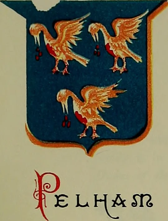An illustration from America heraldica : a compilation of coats of arms, crests and mottoes of prominent American families settled in this country before 1800, 1887, leaf 32