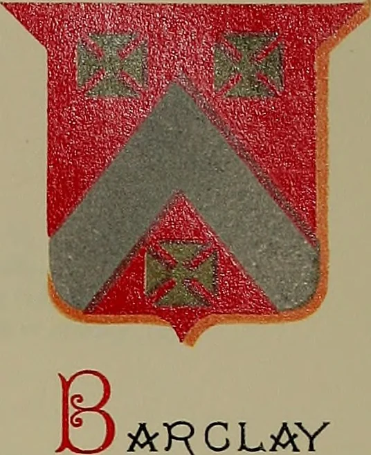 An illustration from America heraldica : a compilation of coats of arms, crests and mottoes of prominent American families settled in this country before 1800, 1887, leaf 40