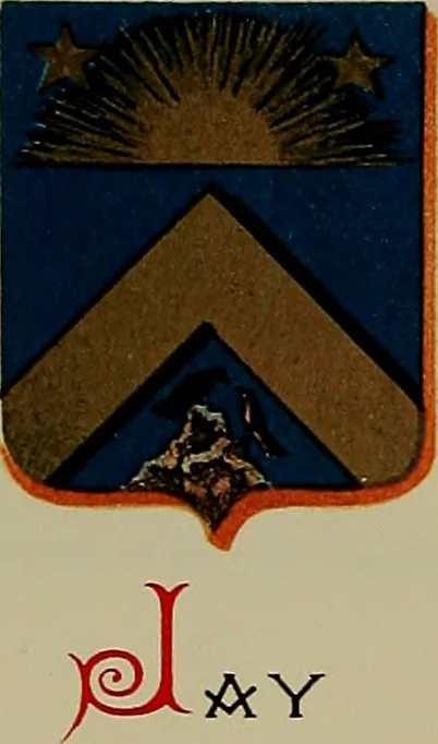 An illustration from America heraldica : a compilation of coats of arms, crests and mottoes of prominent American families settled in this country before 1800, 1887, leaf 40