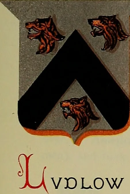 An illustration from America heraldica : a compilation of coats of arms, crests and mottoes of prominent American families settled in this country before 1800, 1887, leaf 40