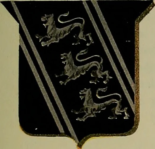 An illustration from America heraldica : a compilation of coats of arms, crests and mottoes of prominent American families settled in this country before 1800, 1887, leaf 58