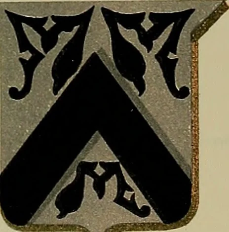 An illustration from America heraldica : a compilation of coats of arms, crests and mottoes of prominent American families settled in this country before 1800, 1887, leaf 58
