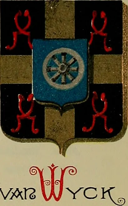 An illustration from America heraldica : a compilation of coats of arms, crests and mottoes of prominent American families settled in this country before 1800, 1887, leaf 58