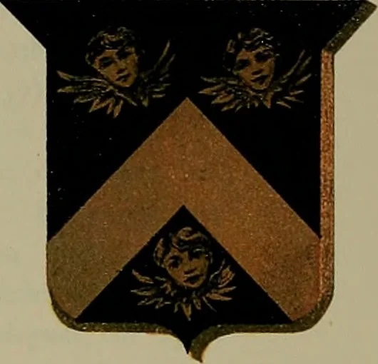 An illustration from America heraldica : a compilation of coats of arms, crests and mottoes of prominent American families settled in this country before 1800, 1887, leaf 62