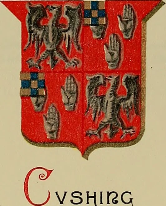 An illustration from America heraldica : a compilation of coats of arms, crests and mottoes of prominent American families settled in this country before 1800, 1887, leaf 62