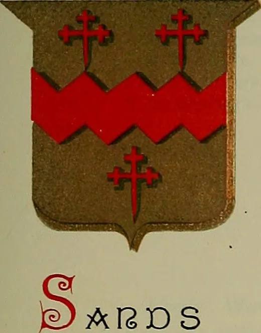 An illustration from America heraldica : a compilation of coats of arms, crests and mottoes of prominent American families settled in this country before 1800, 1887, leaf 70