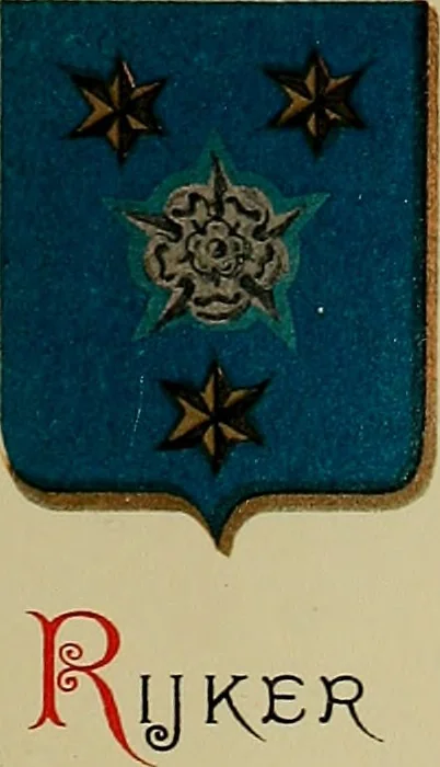 An illustration from America heraldica : a compilation of coats of arms, crests and mottoes of prominent American families settled in this country before 1800, 1887, leaf 70