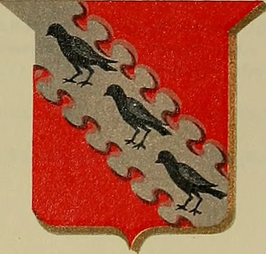 An illustration from America heraldica : a compilation of coats of arms, crests and mottoes of prominent American families settled in this country before 1800, 1887, leaf 70