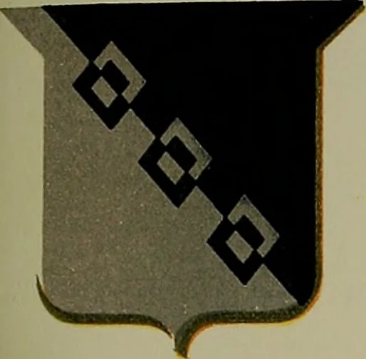 An illustration from America heraldica : a compilation of coats of arms, crests and mottoes of prominent American families settled in this country before 1800, 1887, leaf 80