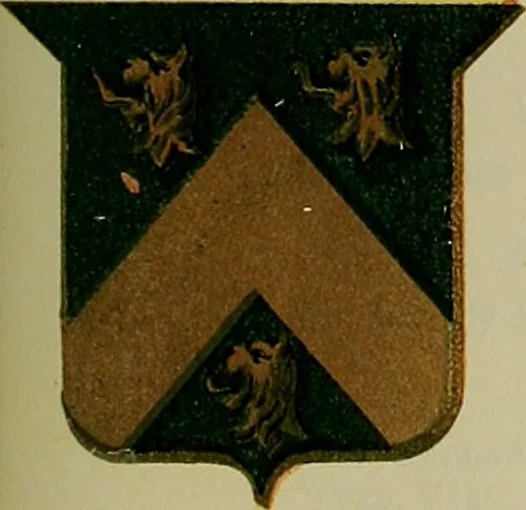 An illustration from America heraldica : a compilation of coats of arms, crests and mottoes of prominent American families settled in this country before 1800, 1887, leaf 80