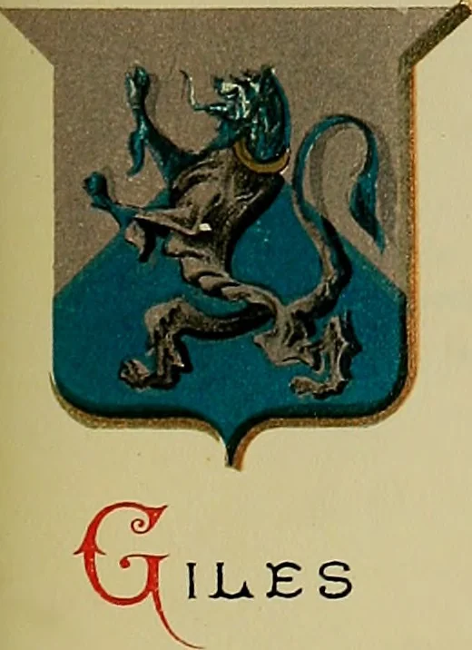 An illustration from America heraldica : a compilation of coats of arms, crests and mottoes of prominent American families settled in this country before 1800, 1887, leaf 80