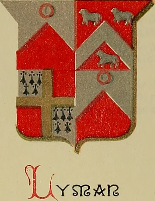 An illustration from America heraldica : a compilation of coats of arms, crests and mottoes of prominent American families settled in this country before 1800, 1887, leaf 80