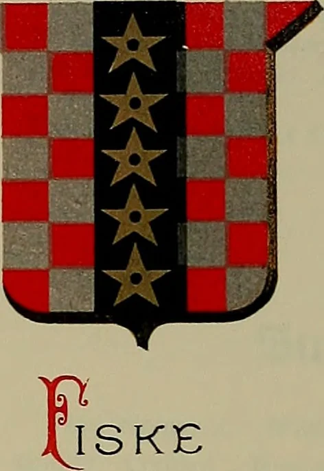 An illustration from America heraldica : a compilation of coats of arms, crests and mottoes of prominent American families settled in this country before 1800, 1887, leaf 96