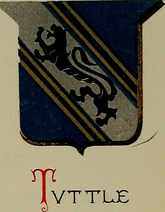 An illustration from America heraldica : a compilation of coats of arms, crests and mottoes of prominent American families settled in this country before 1800, 1887, leaf 96