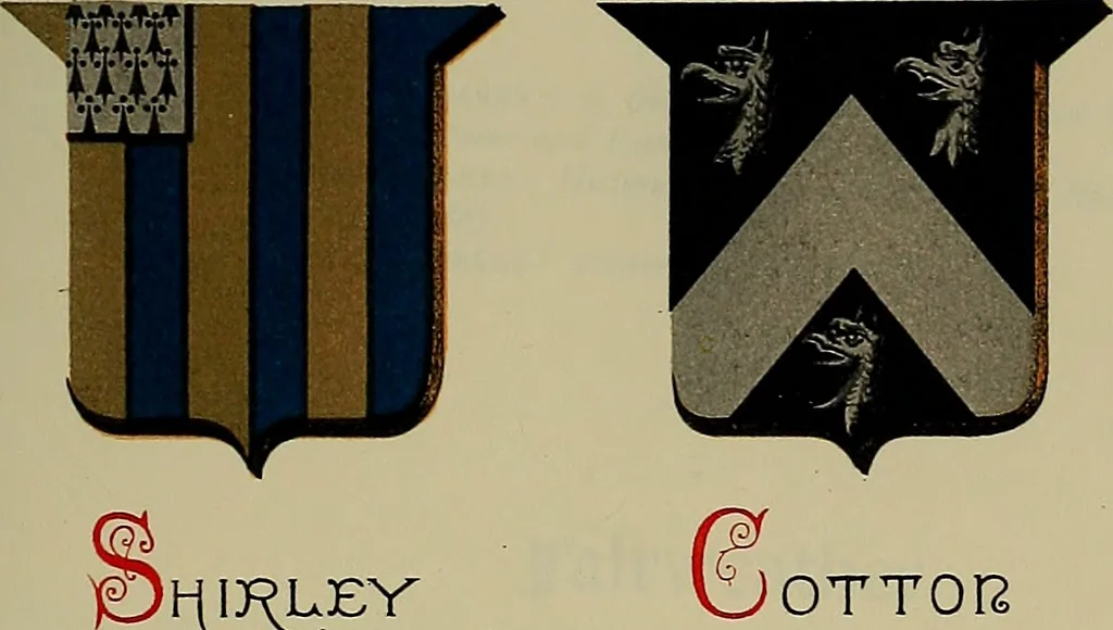 An illustration from America heraldica : a compilation of coats of arms, crests and mottoes of prominent American families settled in this country before 1800, 1887, leaf 96
